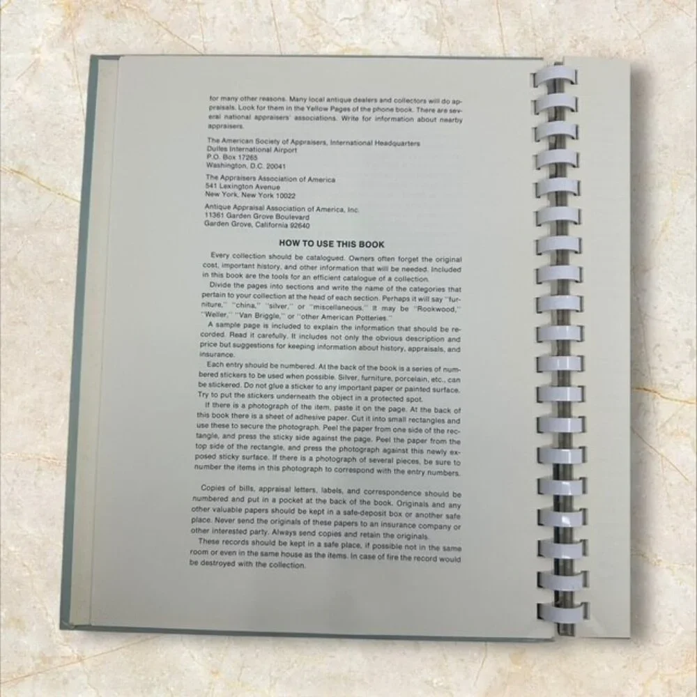 The‎ Kovels' Organizer For Collectors Binder Record Keeping For Antiques Estate